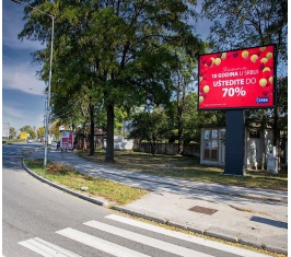 Novi Sad - LED Ekran - Ugao Partizanske i Temerinske JP