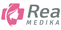 Logo kompanije Rea Medika.
