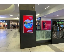 Beograd - TC Merkator - Led ekran u stubu - Kod eskalatora desno MTC