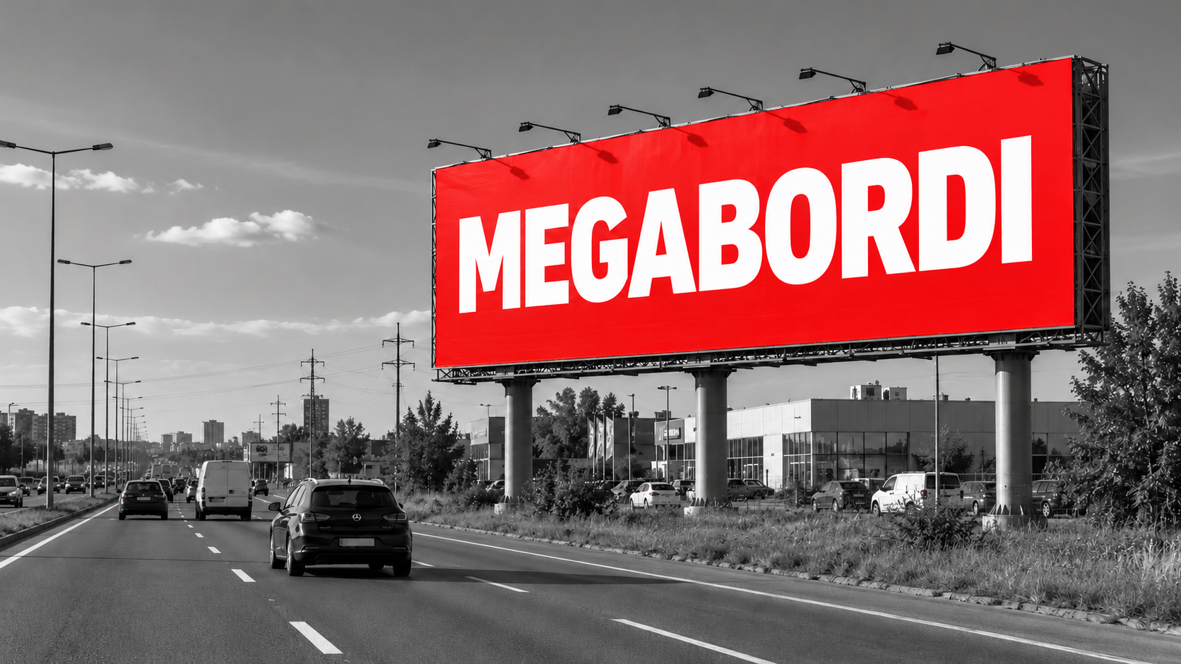 Megabord uz saobraćajnicu