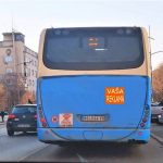 Novi Sad - Promotivne nalepnice na zadnjoj strani autobusa
